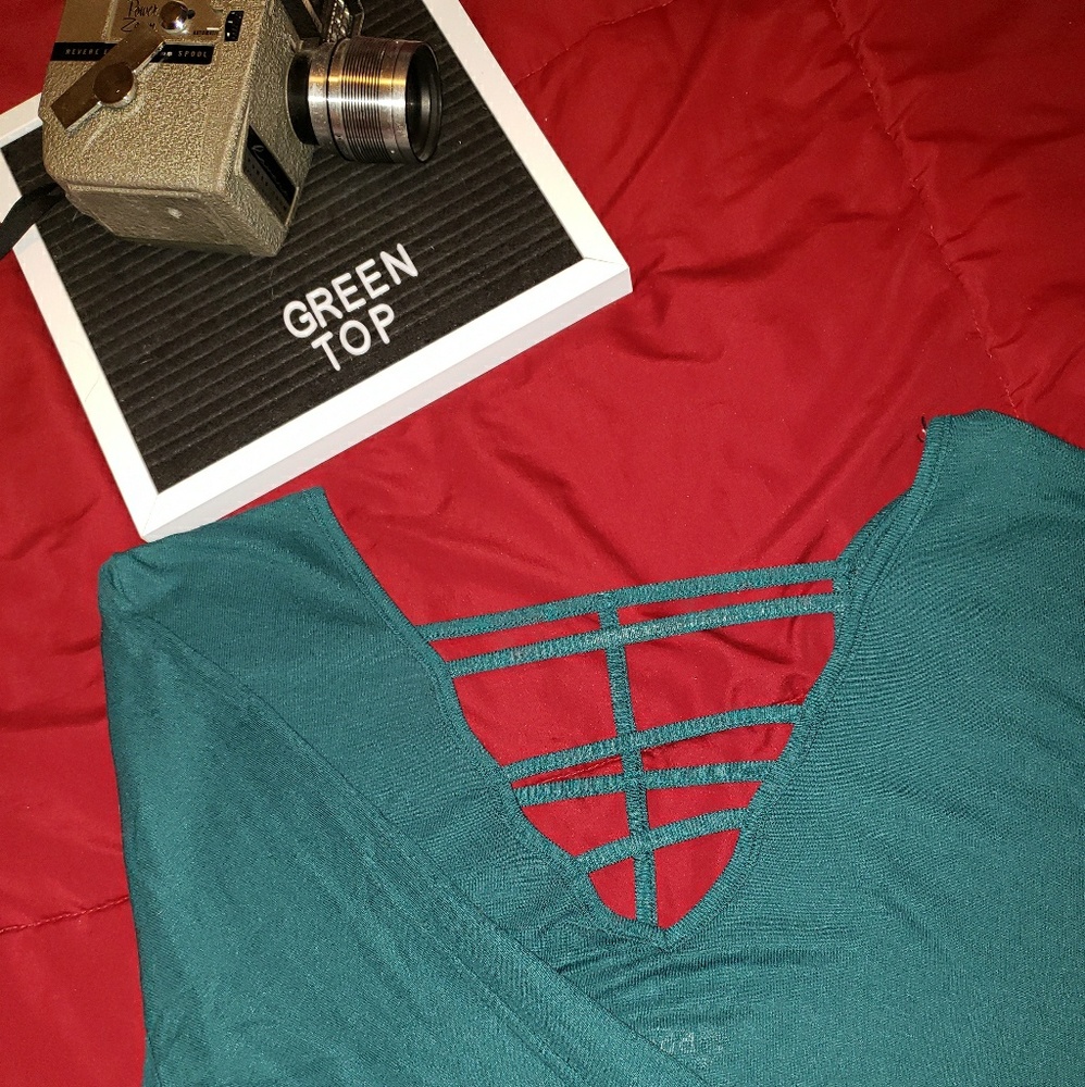 3/4 Sleeved Green Top
